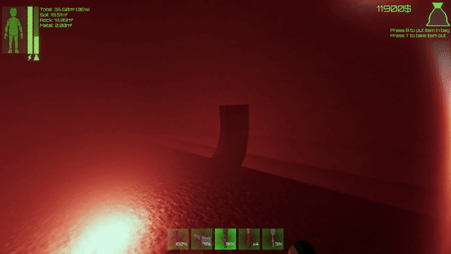 Underground lighting in the caves